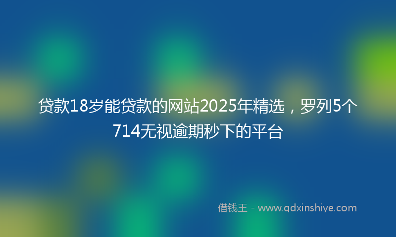 贷款18岁能贷款的网站2025年精选，罗列5个714无视逾期秒下的平台