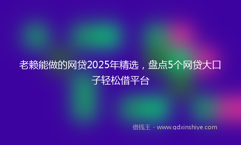 老赖能做的网贷2025年精选，盘点5个网贷大口子轻松借平台
