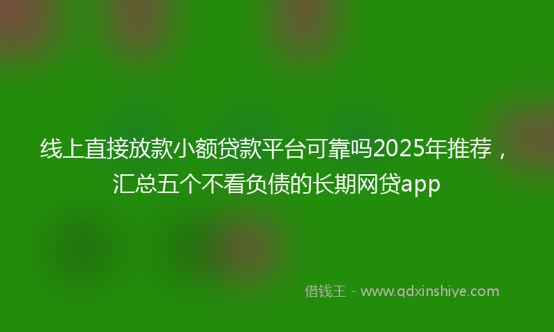 线上直接放款小额贷款平台可靠吗2025年推荐，汇总五个不看负债的长期网贷app