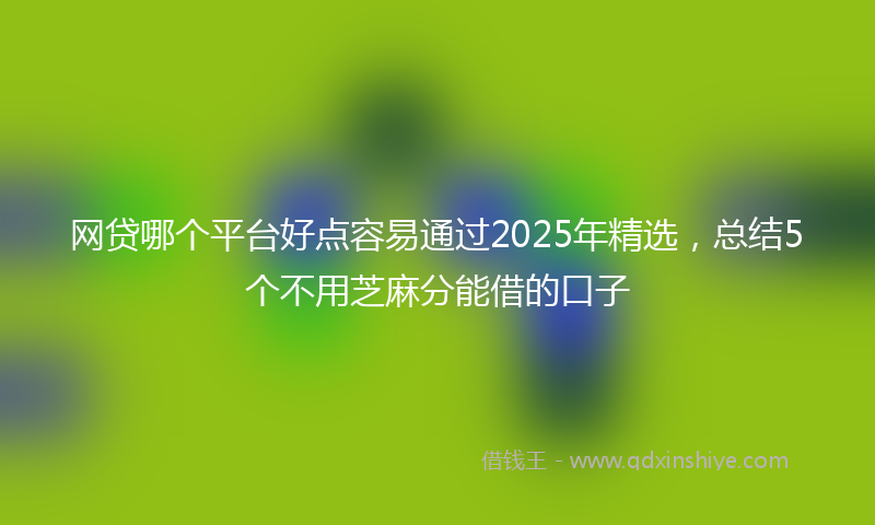 网贷哪个平台好点容易通过2025年精选，总结5个不用芝麻分能借的口子