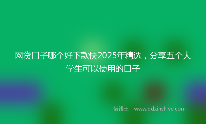 网贷口子哪个好下款快2025年精选，分享五个大学生可以使用的口子