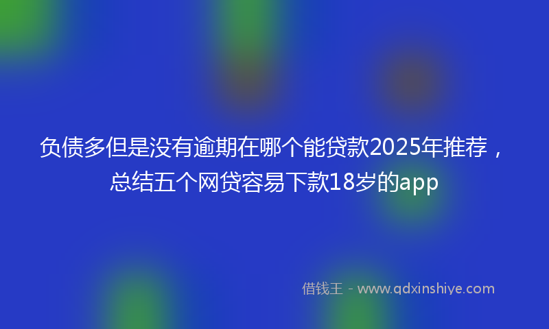负债多但是没有逾期在哪个能贷款2025年推荐，总结五个网贷容易下款18岁的app