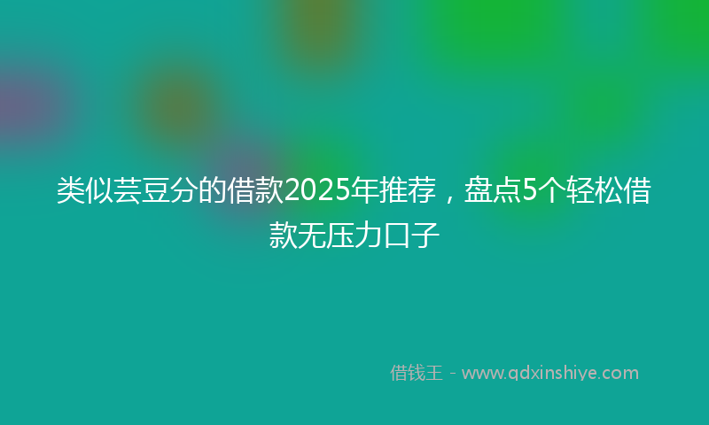 类似芸豆分的借款2025年推荐，盘点5个轻松借款无压力口子