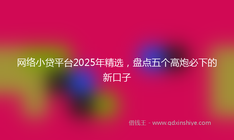 网络小贷平台2025年精选，盘点五个高炮必下的新口子