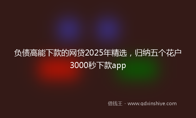 负债高能下款的网贷2025年精选，归纳五个花户3000秒下款app