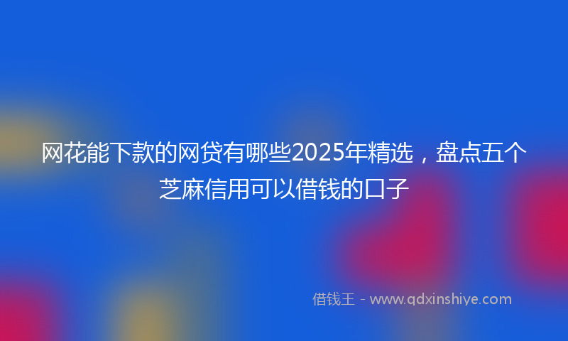 网花能下款的网贷有哪些2025年精选，盘点五个芝麻信用可以借钱的口子