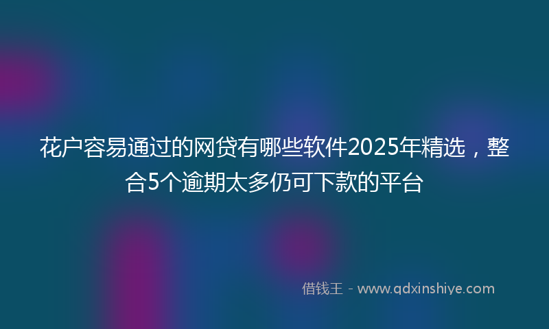 花户容易通过的网贷有哪些软件2025年精选，整合5个逾期太多仍可下款的平台