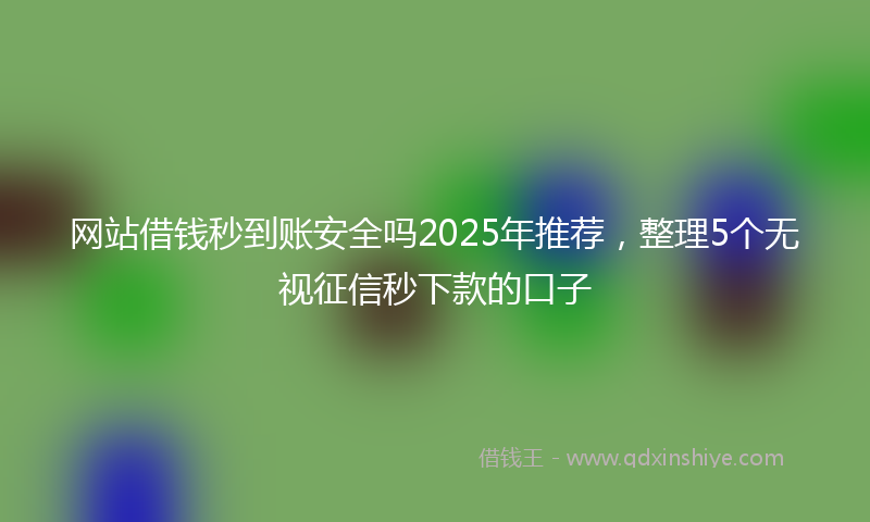 网站借钱秒到账安全吗2025年推荐，整理5个无视征信秒下款的口子