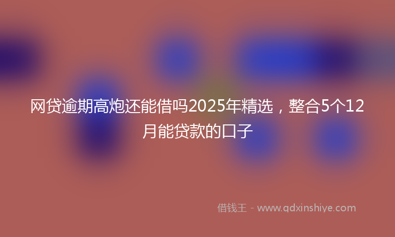 网贷逾期高炮还能借吗2025年精选，整合5个12月能贷款的口子