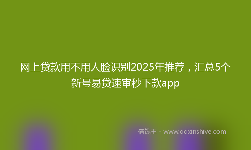 网上贷款用不用人脸识别2025年推荐，汇总5个新号易贷速审秒下款app