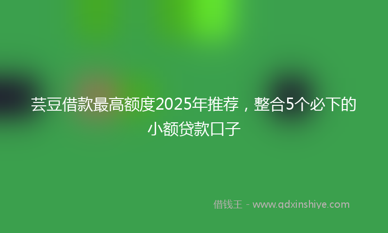 芸豆借款最高额度2025年推荐，整合5个必下的小额贷款口子