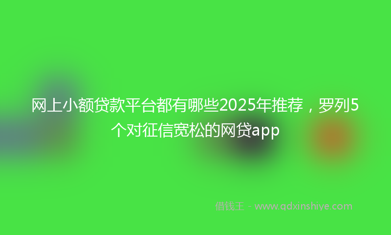 网上小额贷款平台都有哪些2025年推荐，罗列5个对征信宽松的网贷app