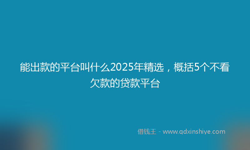 能出款的平台叫什么2025年精选，概括5个不看欠款的贷款平台