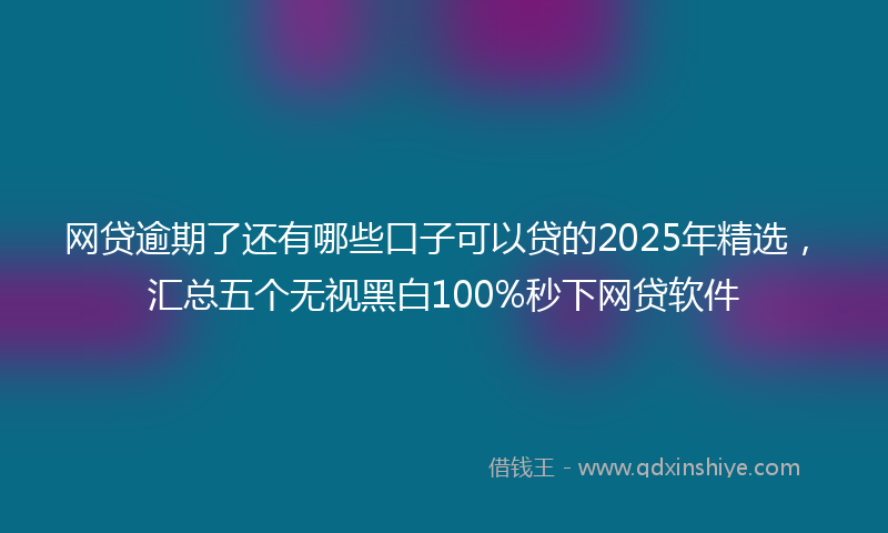 网贷逾期了还有哪些口子可以贷的2025年精选，汇总五个无视黑白100%秒下网贷软件
