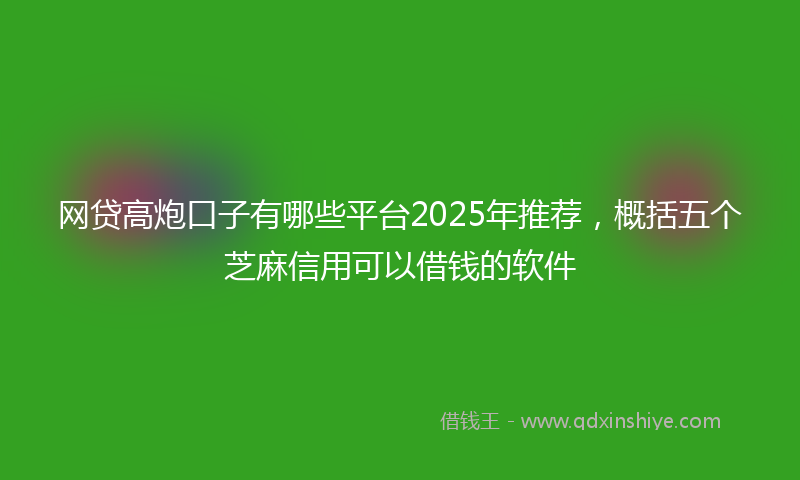 网贷高炮口子有哪些平台2025年推荐，概括五个芝麻信用可以借钱的软件