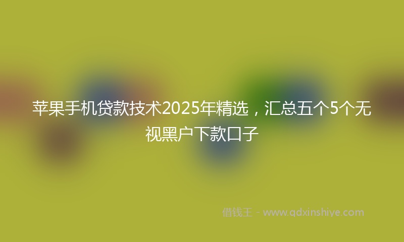 苹果手机贷款技术2025年精选，汇总五个5个无视黑户下款口子