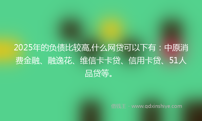 2025年的负债比较高,什么网贷可以下有：中原消费金融、融逸花、维信卡卡贷、信用卡贷、51人品贷等。