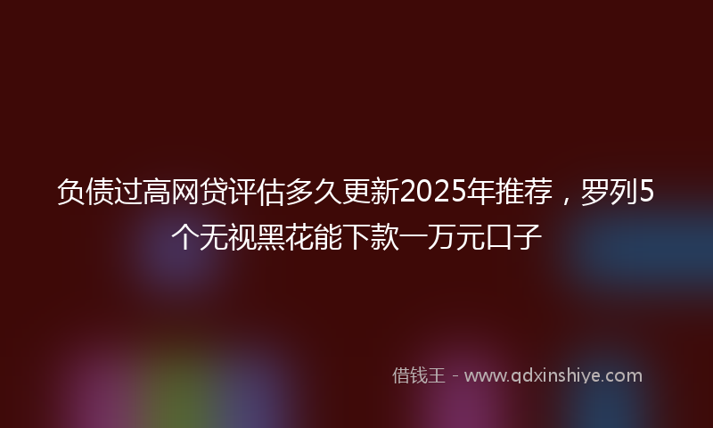 负债过高网贷评估多久更新2025年推荐，罗列5个无视黑花能下款一万元口子