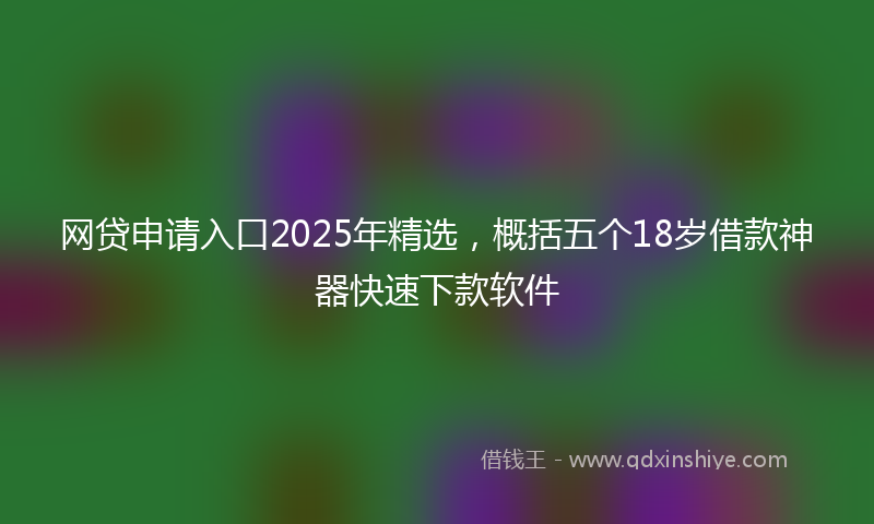 网贷申请入口2025年精选，概括五个18岁借款神器快速下款软件
