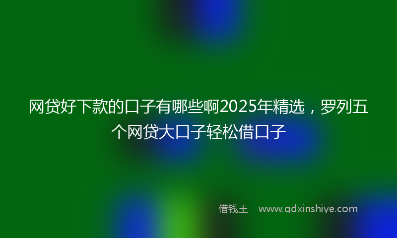 网贷好下款的口子有哪些啊2025年精选，罗列五个网贷大口子轻松借口子