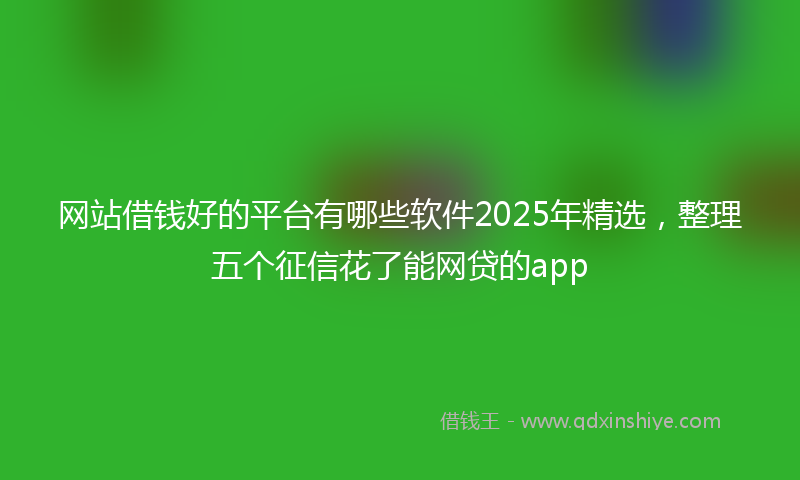 网站借钱好的平台有哪些软件2025年精选，整理五个征信花了能网贷的app