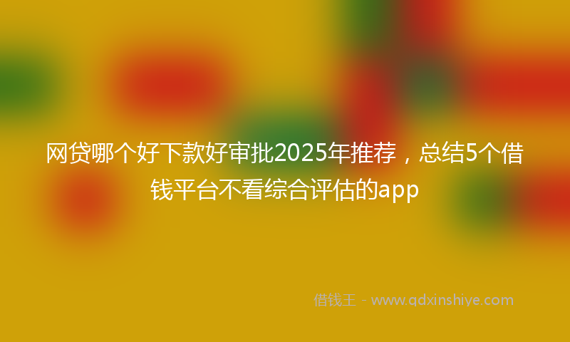 网贷哪个好下款好审批2025年推荐，总结5个借钱平台不看综合评估的app