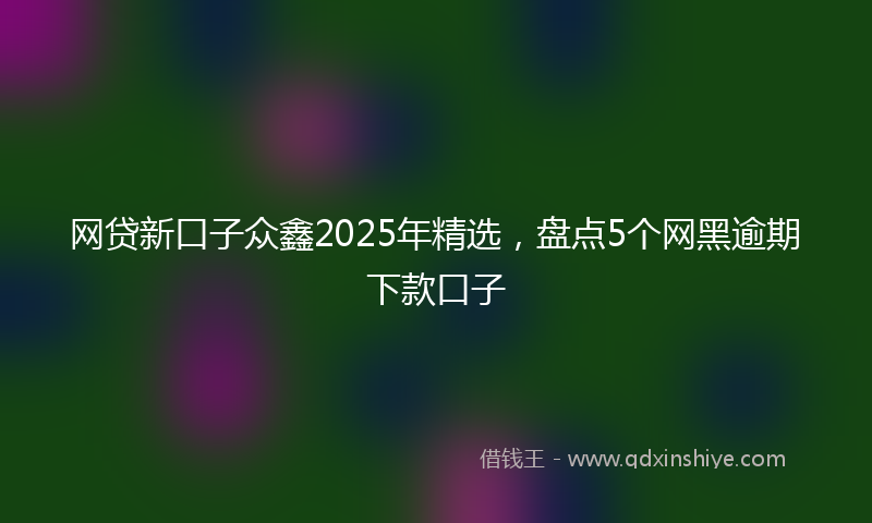 网贷新口子众鑫2025年精选，盘点5个网黑逾期下款口子
