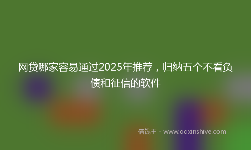 网贷哪家容易通过2025年推荐，归纳五个不看负债和征信的软件