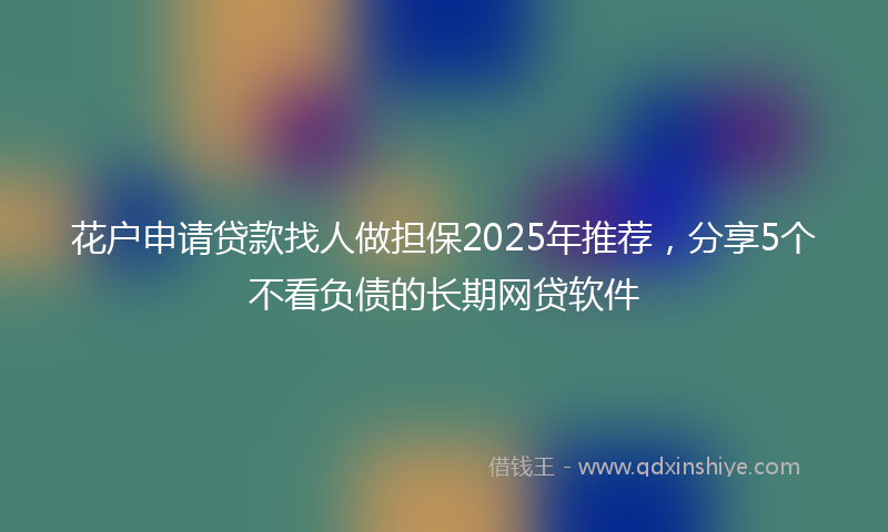 花户申请贷款找人做担保2025年推荐，分享5个不看负债的长期网贷软件