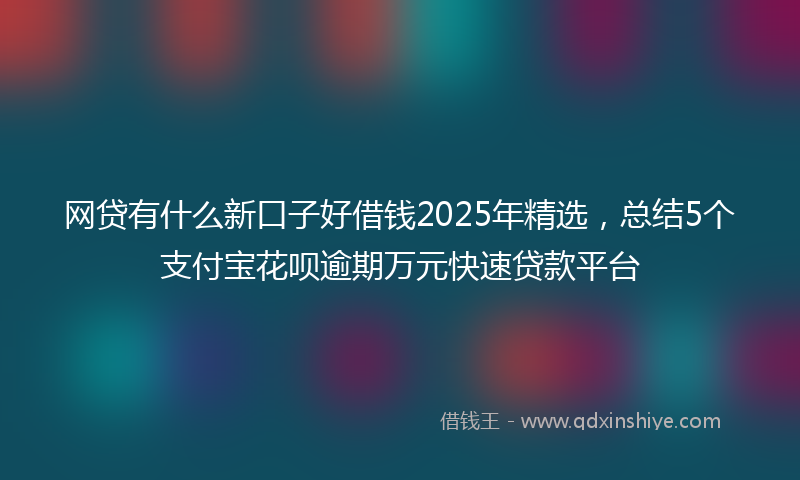 网贷有什么新口子好借钱2025年精选，总结5个支付宝花呗逾期万元快速贷款平台