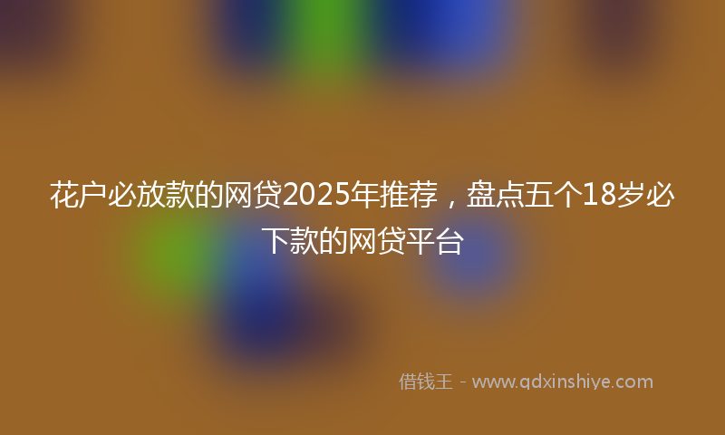 花户必放款的网贷2025年推荐，盘点五个18岁必下款的网贷平台