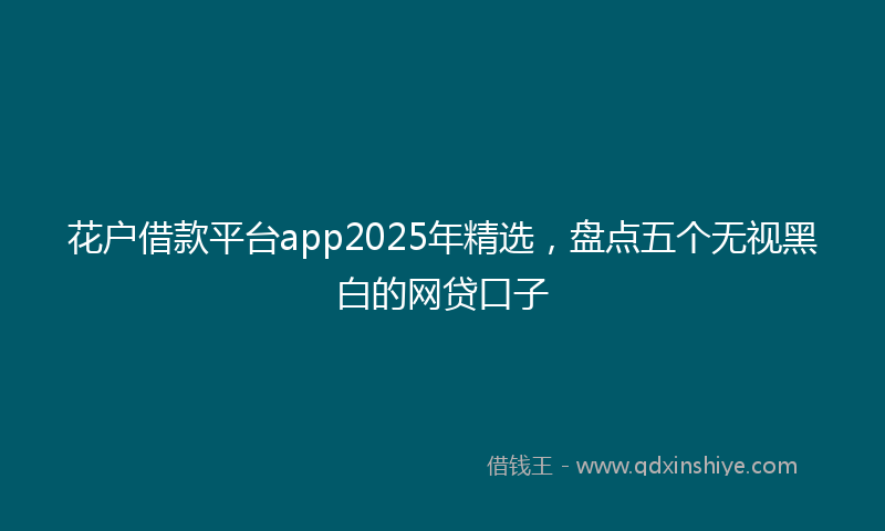 花户借款平台app2025年精选，盘点五个无视黑白的网贷口子