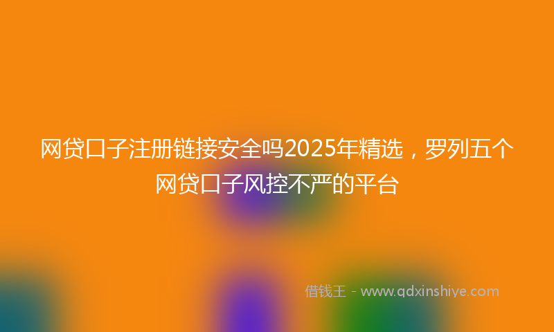 网贷口子注册链接安全吗2025年精选，罗列五个网贷口子风控不严的平台