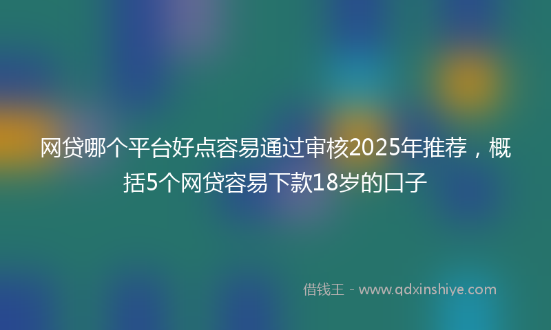 网贷哪个平台好点容易通过审核2025年推荐，概括5个网贷容易下款18岁的口子