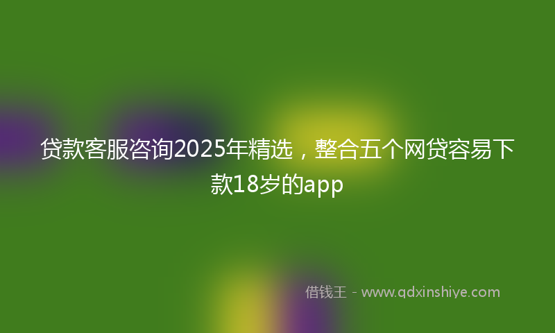 贷款客服咨询2025年精选，整合五个网贷容易下款18岁的app