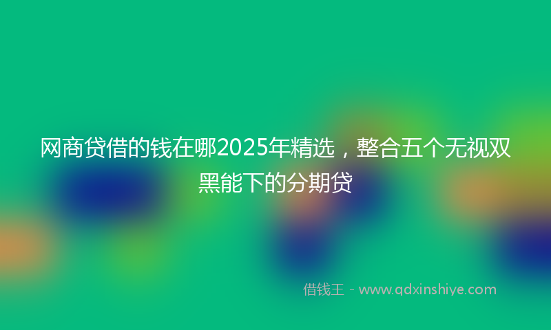 网商贷借的钱在哪2025年精选，整合五个无视双黑能下的分期贷