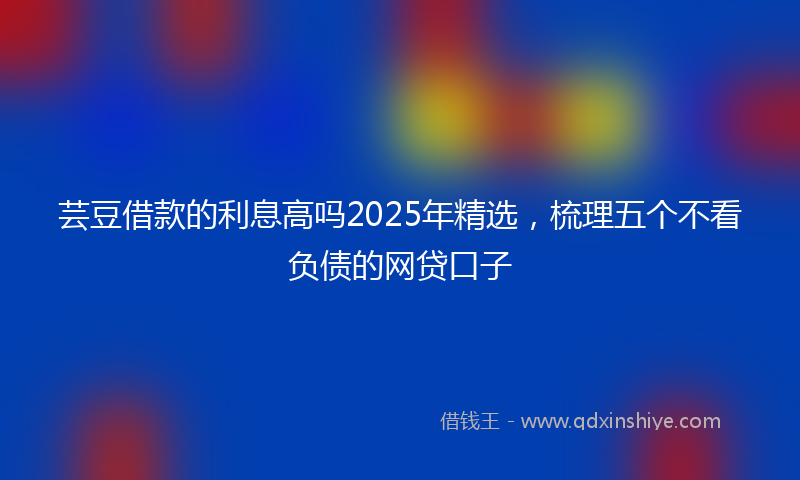 芸豆借款的利息高吗2025年精选，梳理五个不看负债的网贷口子