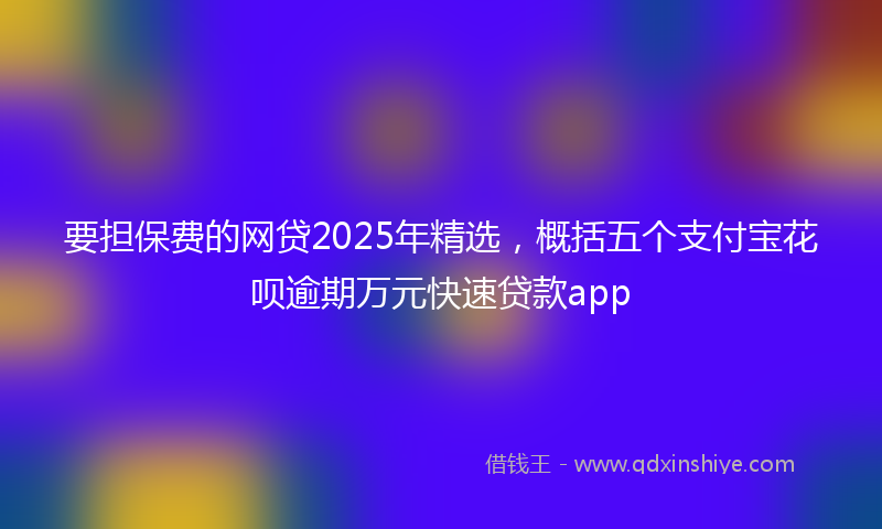 要担保费的网贷2025年精选，概括五个支付宝花呗逾期万元快速贷款app