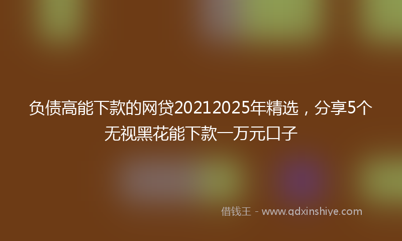 负债高能下款的网贷20212025年精选，分享5个无视黑花能下款一万元口子