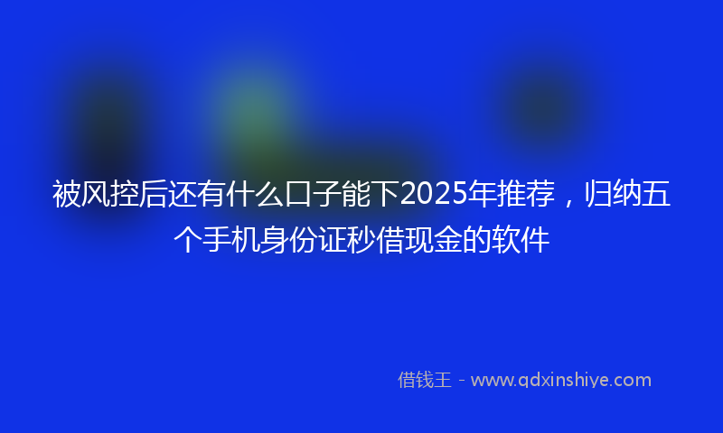 被风控后还有什么口子能下2025年推荐，归纳五个手机身份证秒借现金的软件
