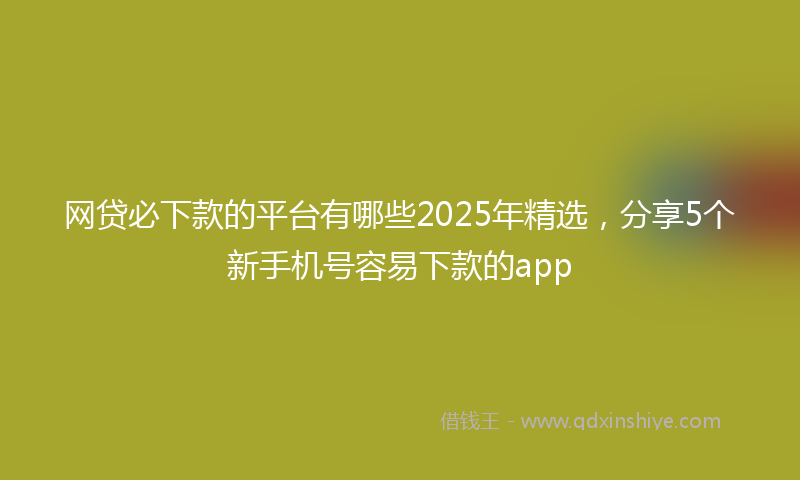 网贷必下款的平台有哪些2025年精选，分享5个新手机号容易下款的app