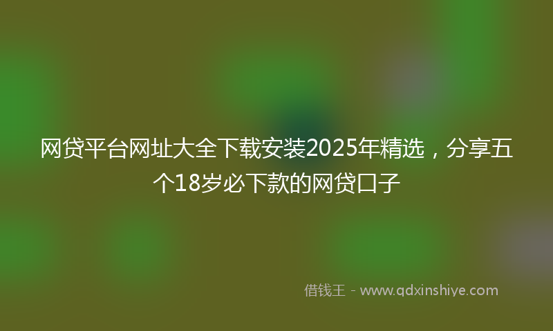 网贷平台网址大全下载安装2025年精选，分享五个18岁必下款的网贷口子