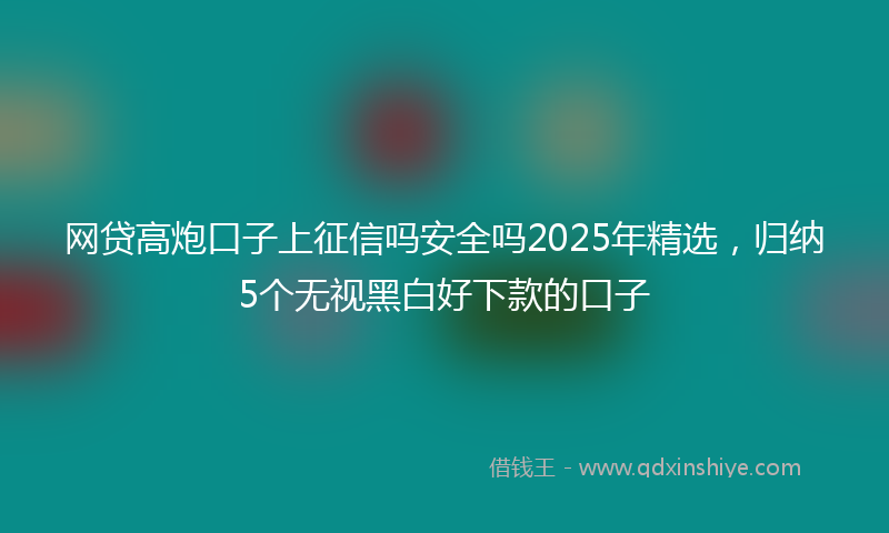 网贷高炮口子上征信吗安全吗2025年精选，归纳5个无视黑白好下款的口子