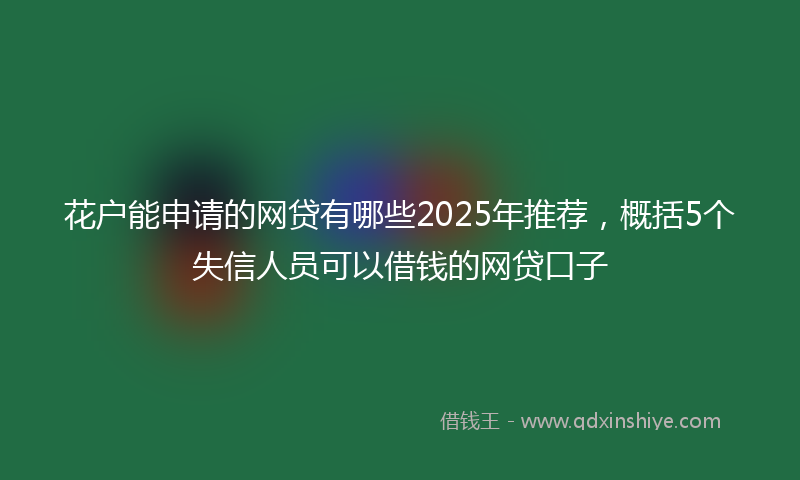 花户能申请的网贷有哪些2025年推荐，概括5个失信人员可以借钱的网贷口子