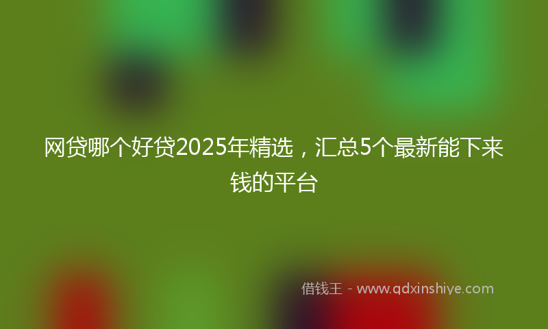 网贷哪个好贷2025年精选，汇总5个最新能下来钱的平台