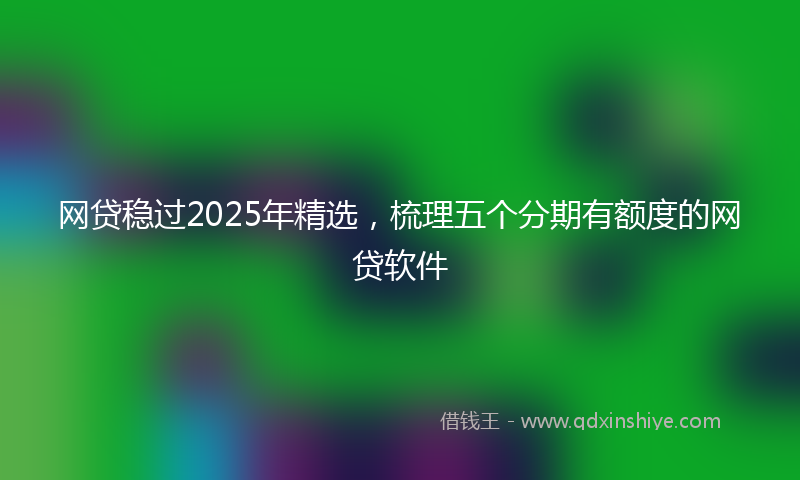 网贷稳过2025年精选，梳理五个分期有额度的网贷软件