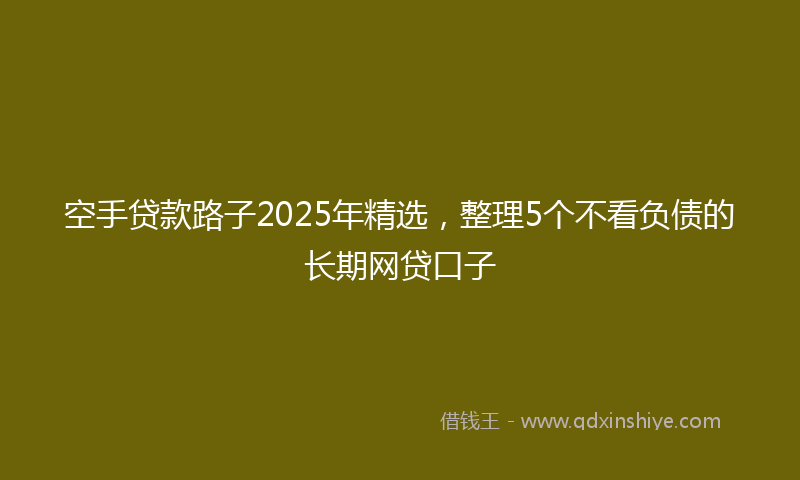 空手贷款路子2025年精选，整理5个不看负债的长期网贷口子
