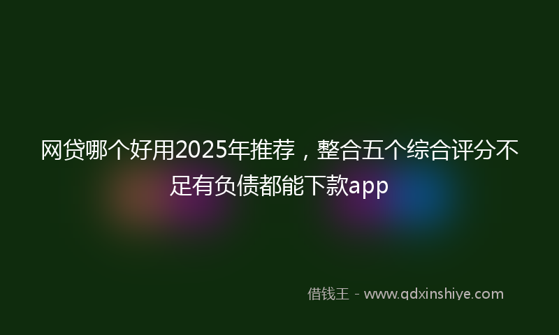 网贷哪个好用2025年推荐，整合五个综合评分不足有负债都能下款app