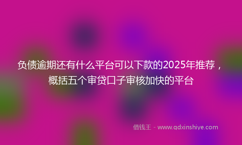 负债逾期还有什么平台可以下款的2025年推荐，概括五个审贷口子审核加快的平台