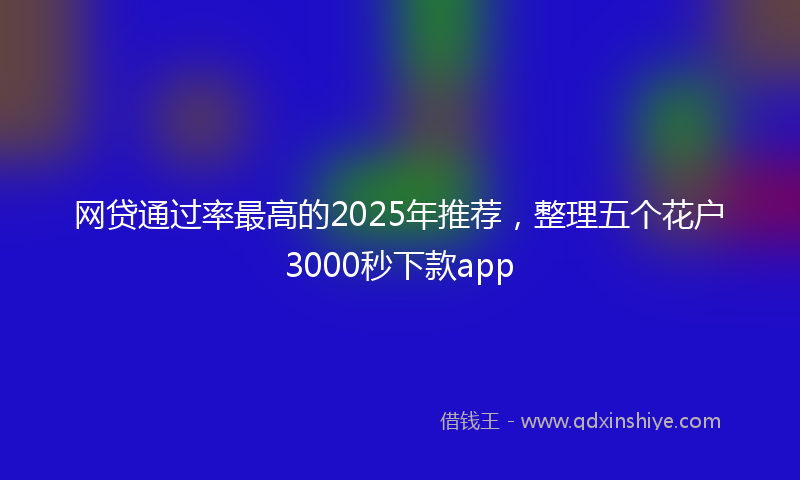 网贷通过率最高的2025年推荐，整理五个花户3000秒下款app